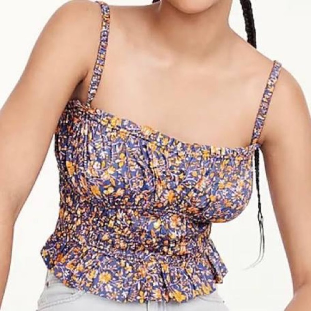 J. Crew Cinched Waist Cotton Poplin Purple Floral
Size Medium
Gently Used